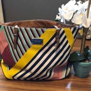 Nine West Striped Bag 19 x 10